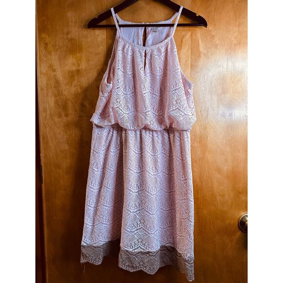 Emma & Michele Women's Sleeveless Lacey Light Pink Dress Size 14 - Picture 1 of 8